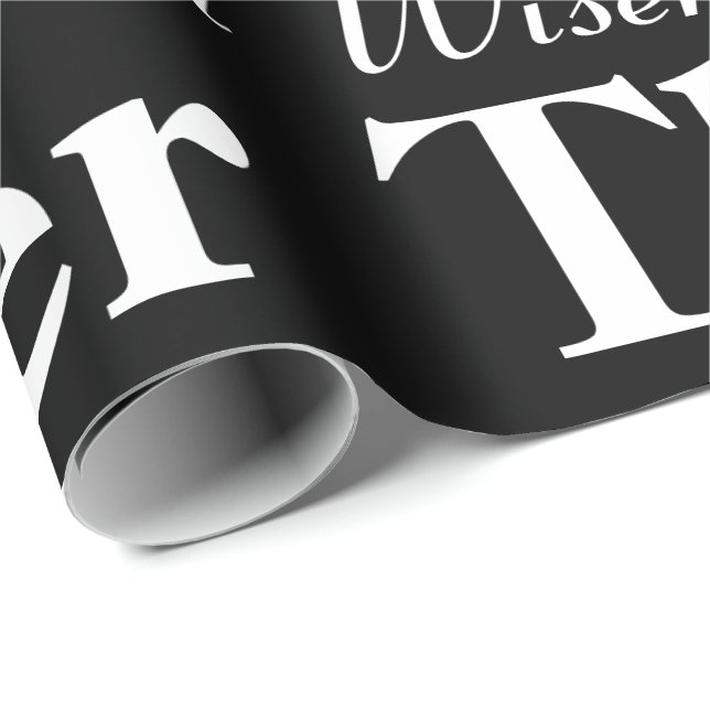 Vintage Typography Milestone Birthday Wrapping Paper (Roll Corner)