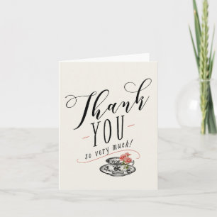 Vintage Typography Tea Party Thank You