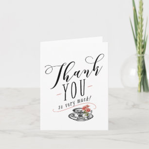 Vintage Typography Tea Party Thank You