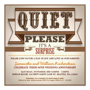 surprise anniversary invitations announcements zazzle uk