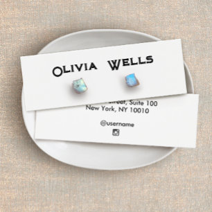 Vintage Typograpy Stud Earring  Display Card