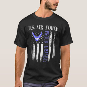 Vintage U S Air Force Proud Grammy With American F T-Shirt