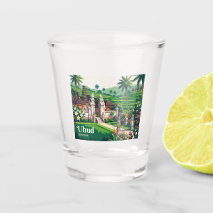 Vintage Ubud Bali Indonesia Shot Glass