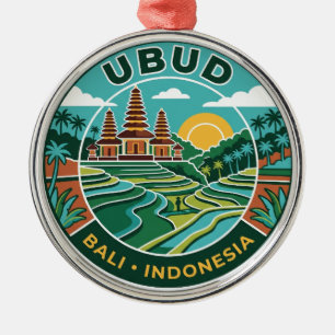 Vintage Ubud Indonesia Metal Tree Decoration