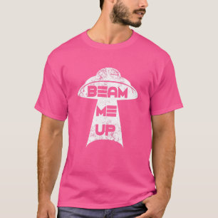 Vintage Ufo Beam Me Up Alien Space Ship T-Shirt