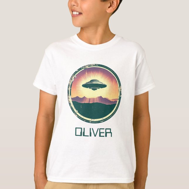 Vintage UFO Personalised T-Shirt (Front)