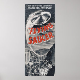 Vintage UFO poster - Have you seen a Flying Saucer
