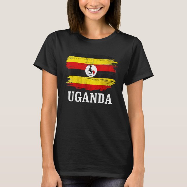 Vintage Uganda Flag For Ugandan   T-Shirt (Front)
