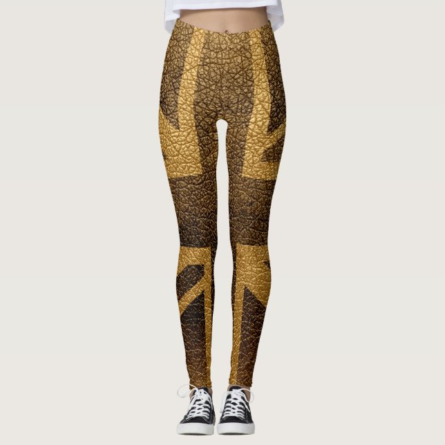 Vintage UK Flag #13 Leggings (Front)