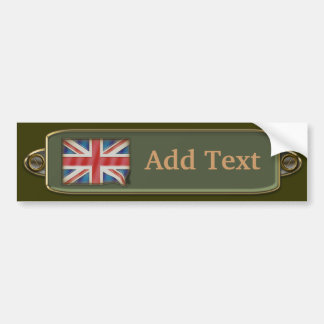 Vintage UK Flag Bumper Sticker Template 3