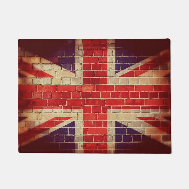 Vintage UK flag Doormat (Front)