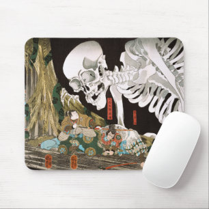 Vintage Ukiyo-e Kuniyoshi Skeleton Spectre Art Mouse Mat