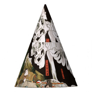 Vintage Ukiyo-e Kuniyoshi Skeleton Spectre Art Party Hat