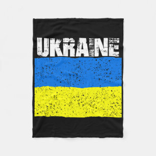 Vintage Ukraine Distressed Ukrainian Flag Stand Pr Fleece Blanket
