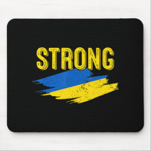 Vintage Ukraine Flag Ukraine Strong Retro Ukrainia Mouse Mat