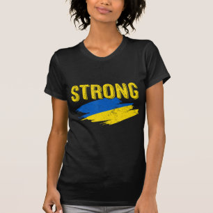 Vintage Ukraine Flag Ukraine Strong Retro Ukrainia T-Shirt
