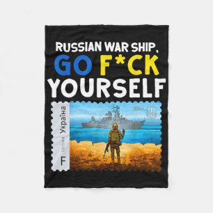Vintage Ukraine Postage Stamp Flag Pride 2  Fleece Blanket
