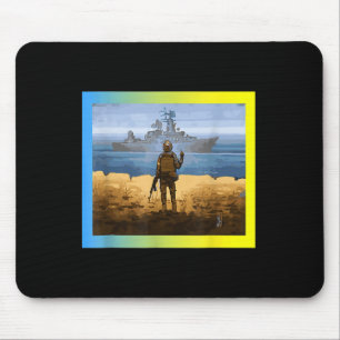 Vintage Ukraine Postage Stamp Flag Pride 3 Mouse Mat