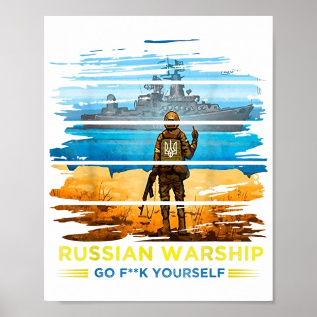 Vintage Ukraine Postage Stamp Flag Pride  Essentia Poster (Front)