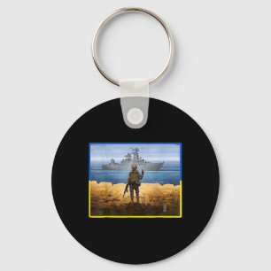 Vintage Ukraine Postage Stamp Flag Pride  Key Ring
