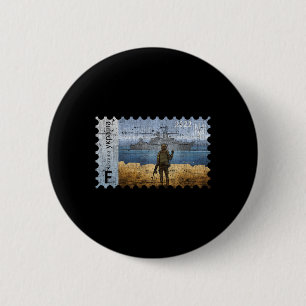 Vintage Ukraine Postage Stamp Flag Pride Mother's 6 Cm Round Badge