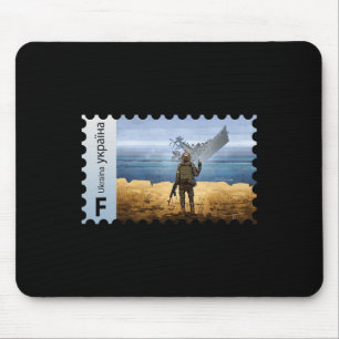 Vintage Ukraine Postage Stamp Flag Pride Mother's Mouse Mat