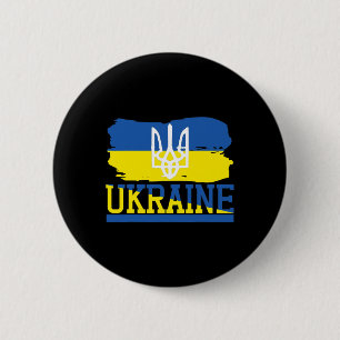 Vintage Ukraine Ukrainian Flag Pride 3 6 Cm Round Badge