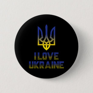Vintage Ukraine Ukrainian Flag Pride 4  6 Cm Round Badge