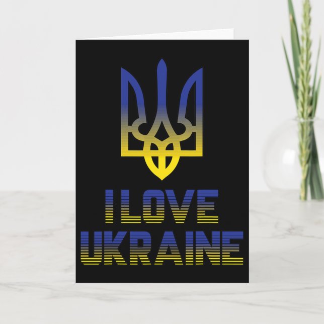 Vintage Ukraine Ukrainian Flag Pride 4  Card (Front)