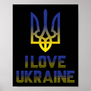 Vintage Ukraine Ukrainian Flag Pride 4 Poster