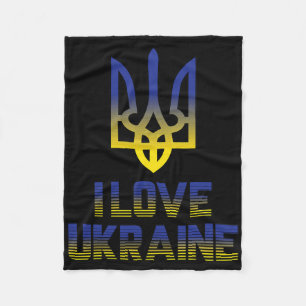 Vintage Ukraine Ukrainian Flag Pride 5 Fleece Blanket