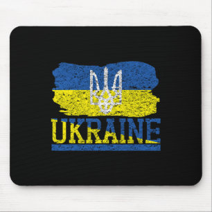 Vintage Ukraine Ukrainian Flag Pride 6 Mouse Mat