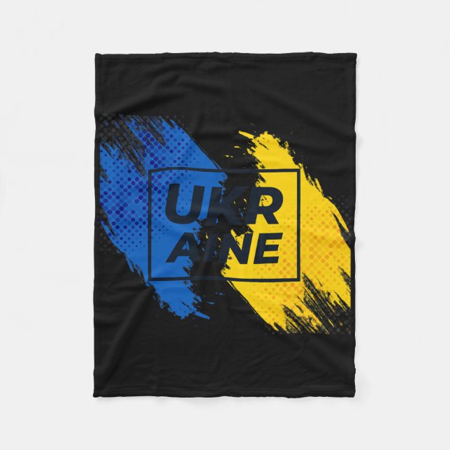 Vintage Ukraine Ukrainian Flag Pride 7  Fleece Blanket (Front)
