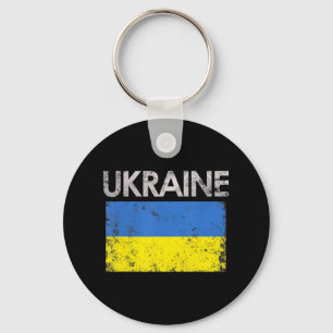 Vintage Ukraine Ukrainian Flag Pride 8 Key Ring