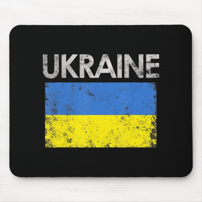 Vintage Ukraine Ukrainian Flag Pride 8 Mouse Mat (Front)