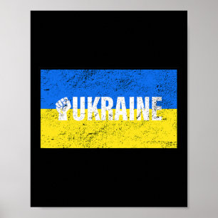 Vintage Ukraine Ukrainian Flag Pride 8 Poster