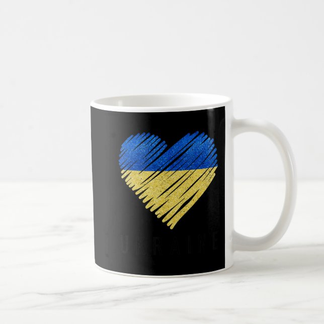 Vintage Ukraine Ukrainian Flag Pride  Coffee Mug (Right)