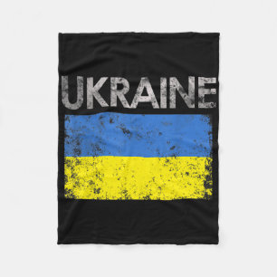 Vintage Ukraine Ukrainian Flag Pride Gift 1 Fleece Blanket
