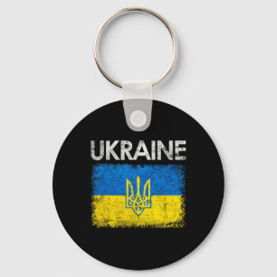 Vintage Ukraine Ukrainian Flag Pride Gift  Key Ring