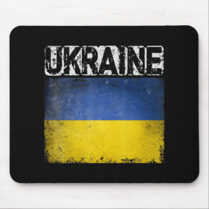 Vintage Ukraine Ukrainian Flag Pride Gift Mouse Mat