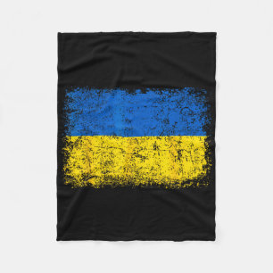 Vintage Ukraine Ukrainian Flag Pride Gifts Fleece Blanket