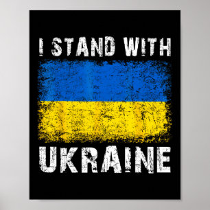 Vintage Ukraine Ukrainian Flag Pride Gifts Poster