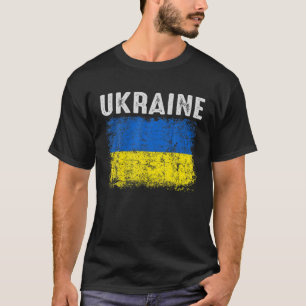 Vintage Ukraine Ukrainian Flag Pride Gifts T-Shirt