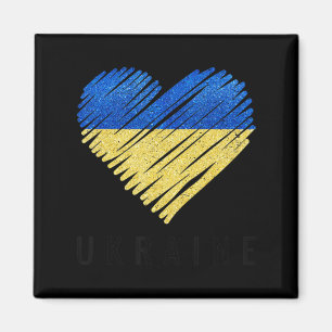 Vintage Ukraine Ukrainian Flag Pride  Magnet
