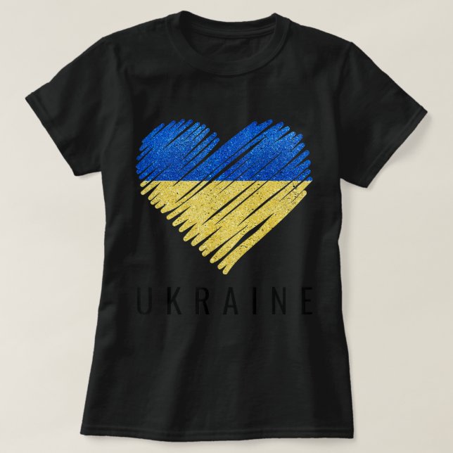 Vintage Ukraine Ukrainian Flag Pride  T-Shirt (Design Front)