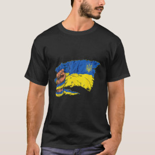 Vintage Ukraine Ukrainian Flag Pride Ukraine Flag T-Shirt