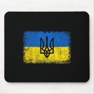 Vintage Ukraine Ukrainian Flag Ukraine Army Triden Mouse Mat
