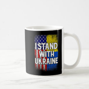 Vintage Ukrainian American Flag Ukraine Patriotic Coffee Mug