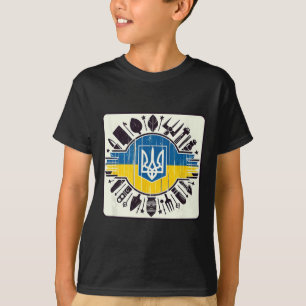 Vintage Ukrainian Bynner Fan Ukraine Flag Retro Ar T-Shirt