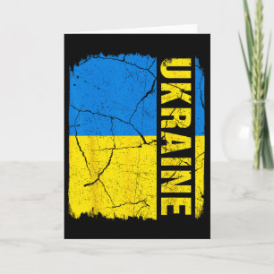Vintage Ukrainian Flag Ukraine Pride Roots Heritag Card